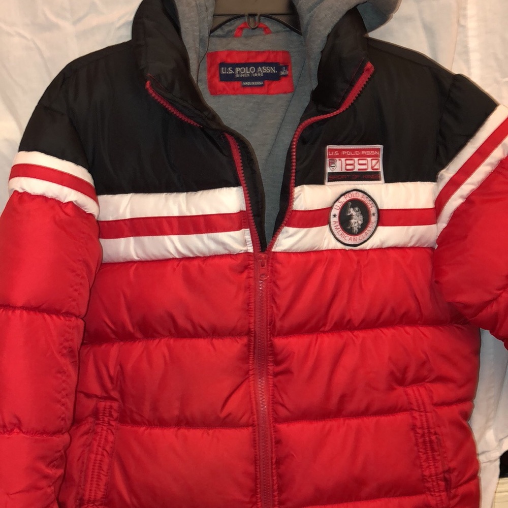 US POLO ASSN BOYS PUFFER COAT (L)